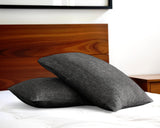 Set of Two Onyx Linen Standard Pillowcases