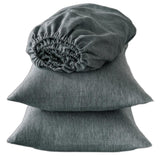 Four Piece Slate Gray Linen Sheet Set