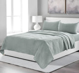Four Piece Blue Linen Sheet Set