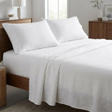 Four Piece Ivory Linen Queen Sheet Set