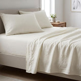 Four Piece Ivory Linen Sheet Set