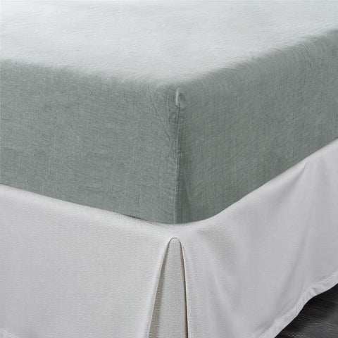 Blue Linen King Fitted sheet