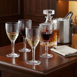 Set of Four Clear Swirl Acrylic Stemmed All Purpose Wine Glass