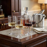 Set of Four Clear Tritan Plastic Stemmed All Purpose Wine Glass