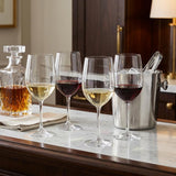 Set of Four Clear Tritan Plastic Stemmed All Purpose Wine Glass