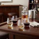 Set of Four Clear Tritan Plastic Stemless All Purpose Wine Glasses
