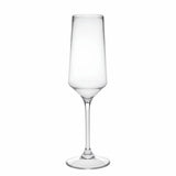 Set of Four Clear Tritan Plastic Stemmed Flutes
