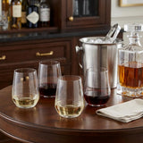 Set of Four Clear Tritan Plastic Stemless All Purpose Tumbler Wine Glasses