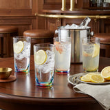 Set of Four Rainbow Acrylic Stemless Highball Glass