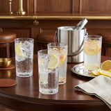Set of Four Clear Acrylic Stemless Highball Glass