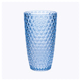 Set of Four Blue Acrylic Stemless Highball Glass