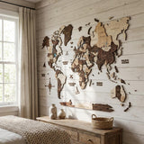 24" X 39" Beige And Brown Hanging Dimensional Sculpture