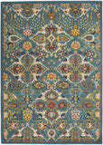 6' X 9' Blue Floral Power Loom Area Rug