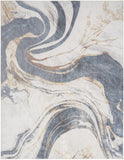 9' X 12' Gray Oriental Power Loom Area Rug