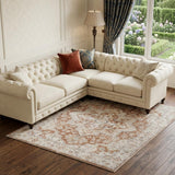 9' X 12' Gold Oriental Power Loom Area Rug