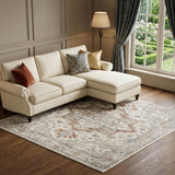9' X 12' Gray Oriental Power Loom Area Rug
