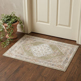 3' X 5' Sage Oriental Power Loom Distressed Washable Area Rug