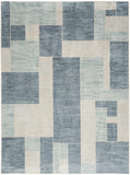 3' X 5' Gray Oriental Power Loom Distressed Washable Area Rug