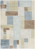 3' X 5' Denim Blue Oriental Power Loom Distressed Washable Area Rug