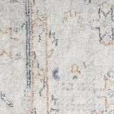 4' X 6' Light Blue Oriental Power Loom Distressed Washable Area Rug