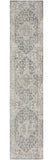 12' Gray Oriental Washable Runner Rug