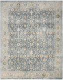 3' X 5' Silver Oriental Power Loom Washable Area Rug