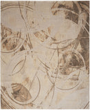 7' X 9' Gold Oriental Power Loom Washable Area Rug