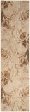 3' X 5' Gold Oriental Power Loom Washable Area Rug