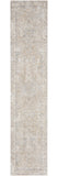 12' Beige Oriental Power Loom Washable Runner Rug