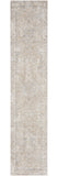 8' Beige And Ivory Oriental Washable Runner Rug