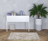 3' X 5' Gray Oriental Power Loom Washable Area Rug