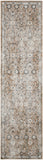 7' X 9' Gray Oriental Power Loom Washable Area Rug