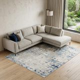6' X 9' Ivory Abstract Power Loom Area Rug
