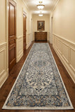 10' Gray and Ivory Medallion Power Loom Runner Rug