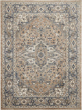7' X 10' Ivory Floral Power Loom Area Rug
