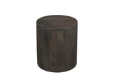 18" Wood Brown Solid Wood Round End Table