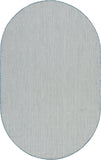 5' X 8' Blue Geometric Power Loom Area Rug