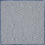4' Bone Square Geometric Power Loom Area Rug