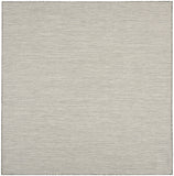 8' Silver Square Geometric Power Loom Area Rug