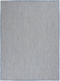 4' X 6' Blue Geometric Power Loom Area Rug