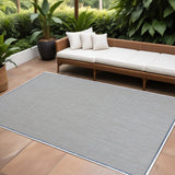 6' X 9' Blue Geometric Power Loom Area Rug