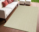 4' X 6' Green Geometric Power Loom Area Rug