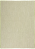 5' X 7' Green and Ivory Indoor Outdoor Area Rug