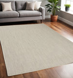 5' X 7' Ivory Geometric Power Loom Area Rug