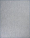 7' X 10' Blue And Ivory Indoor Outdoor Area Rug