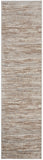 12' Brown Abstract Power Loom Runner Rug