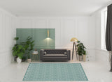 8' X 10' Aqua Indoor Outdoor Area Rug