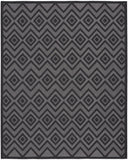 8' X 10' Black Indoor Outdoor Area Rug