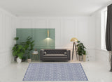 8' X 10' Blue Indoor Outdoor Area Rug