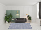 7' X 10' Blue Indoor Outdoor Area Rug